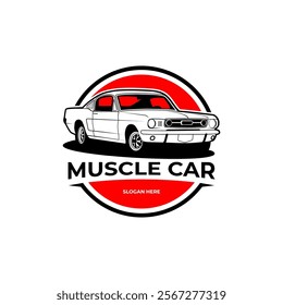 muscle sports car vintage logo vector silhouette