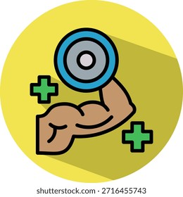 Ícone isométrico de terapia muscular Ilustração de vetor