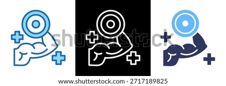 Muscle Therapy Icon triplestyle Vector Illustration