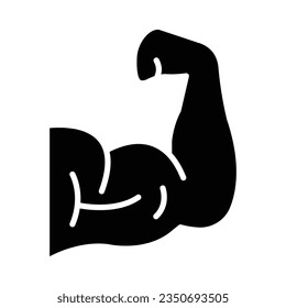 Muscle Vector Glyph Icon For Personal And Commercial Use.
