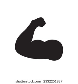 Muscle vector icon. Bodybuilder flat sign design. Biceps symbol pictogram. UX UI icon