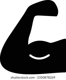 Muscle Vector Icon Glyph Style