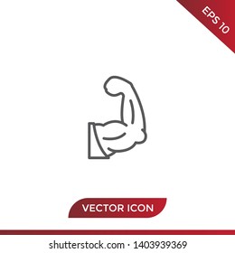 Muscle vector icon isolated on white background