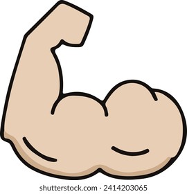 Muscle Vector Illustration with Color
