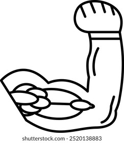 Muscle Vector Line Icon Design