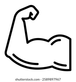 Muscle Vector Line Icon Design For Personal And Commercial Use