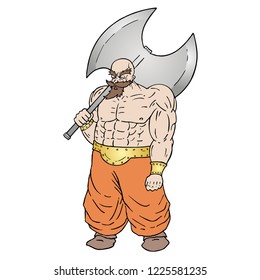 muscle warrior with big ax