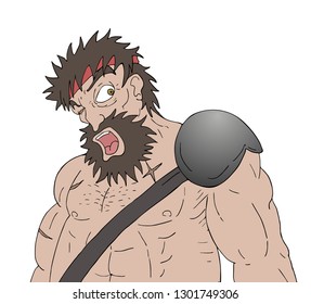 muscle warrior illustration
