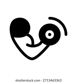 Ilustração do design do símbolo do vetor do ícone do treinamento do peso do músculo