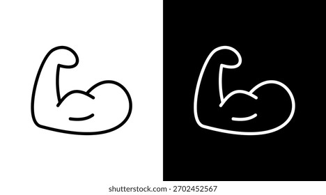 Design des weißen Muskelsymbolsatzes