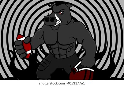 muscle wild pig american football uniform background in vector format 