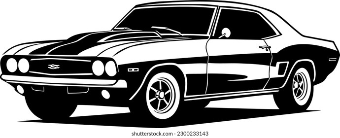 muscle-car icon in black over white svg
