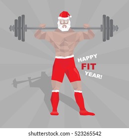 muscled santa claus