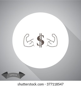 muscles dollar icon