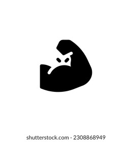 muscles icon vector graphic with colors