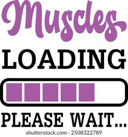 Muscles Loading Please Wait Digital EPs Vector graphics File