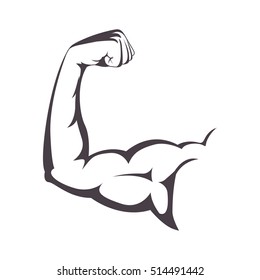 Muscular Arm Clenched Fist Stock Vector (Royalty Free) 514491442