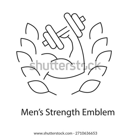 A muscular arm icon representing physical strength, discipline, and endurance.
