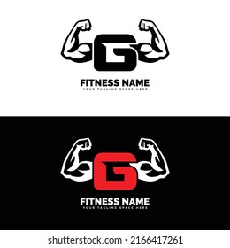 Muscular Arm Letter G Logo Design Letter 