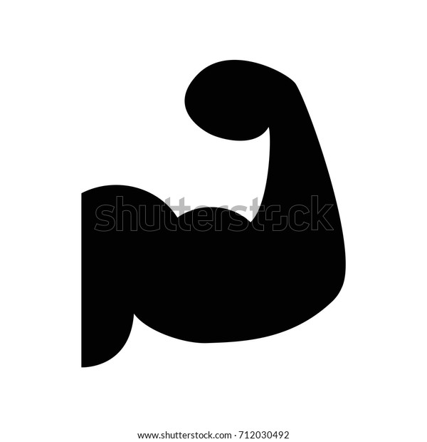 Muscular Arm Silhouette Icon Stock Vector (royalty Free) 712030492