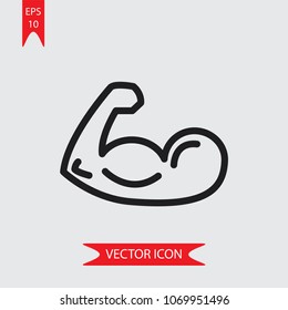 Muscular arm vector icon 