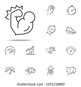muscular arms icon. Speed icons universal set for web and mobile