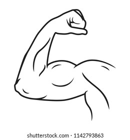 Muscular arms vector