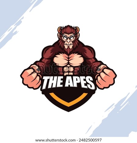 Muscular Brown Ape Body Builder