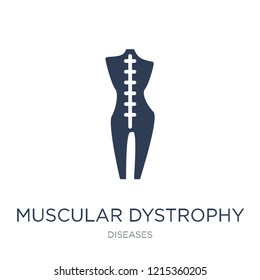 Muscular dystrophy icon. Trendy flat vector Muscular dystrophy icon on white background from Diseases collection, vector illustration can be use for web and mobile, eps10