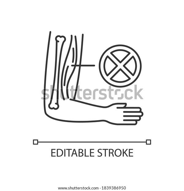 Muscular Dystrophy Linear Icon Chronic Genetic Stock Vector Royalty Free 1839386950