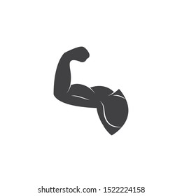 Muscular Hand Icon Logo Badge Gym Stock Vector (Royalty Free ...