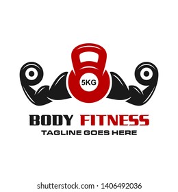 muscular hand sports logo design