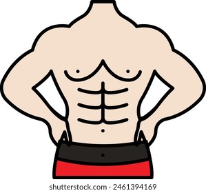 Muscular Implants For Men vector icon design, Cosmetology or Cosmetologist Symbol, esthetician or beautician Sign, Beauty treatment stock illustration, shoulder arthroplasty concept svg