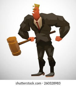 Muscular Lawyer, vector