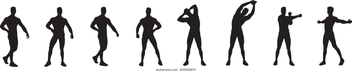 Muscular man isolated on the white background