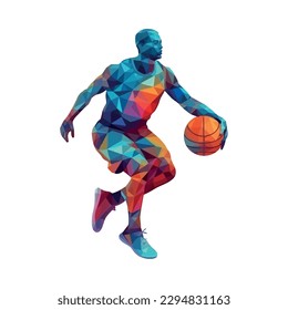 Muscular man jumping, running, and playing basketball icon