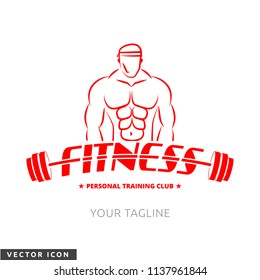 Silhueta de homem muscular Logo/Ícone