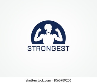 Muscular men logo design