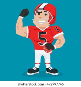 muscular showing american football player