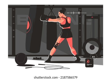 Muscular Woman Vector Art & Graphics