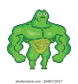 Muscular toadman, pixel art character