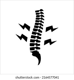 Musculoskeletal disorders icon. Black vector graphics.