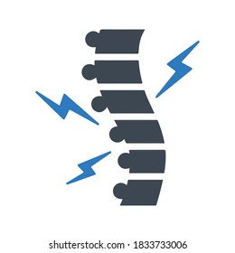 Musculoskeletal Disorders Icon, Vector Glyph