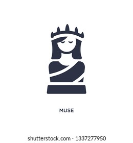 muse icon. Simple element illustration from greece concept. muse editable symbol design on white background. Can be use for web and mobile.