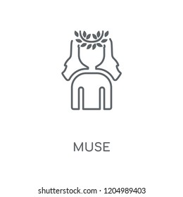 Muse linear icon. Muse concept stroke symbol design. Thin graphic elements vector illustration, outline pattern on a white background, eps 10.