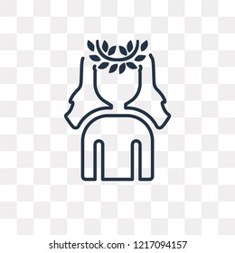 Muse vector outline icon isolated on transparent background, high quality linear Muse transparency concept can be used web and mobile