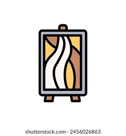 Museum Abstract Art Icon Vector Illustration
