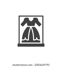Museum ancient dress vector icon. filled flat sign for mobile concept and web design. Medieval dress glyph icon. Symbol, logo illustration. Vector graphics