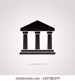 Museum, bank, ancient architecture vector icon.