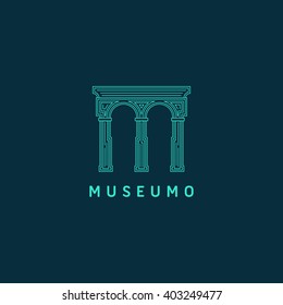 Museum Bank Logo. Vector Logotype Design Template 